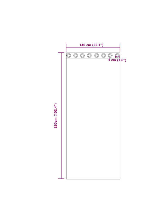 vidaXL Blackout Window Curtain Set with Grommets Black 140x260cm