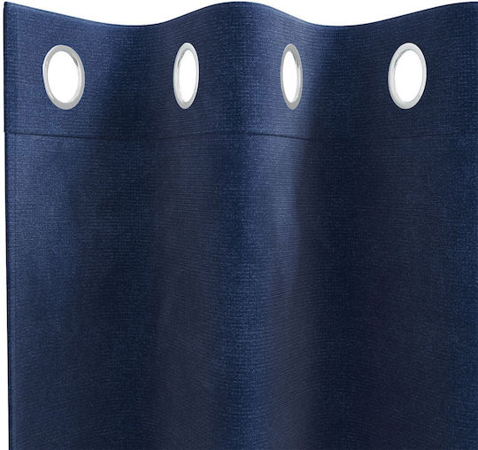 vidaXL vidaXL Set Vorhänge Fenster mit Grommets Blau 140x175cm