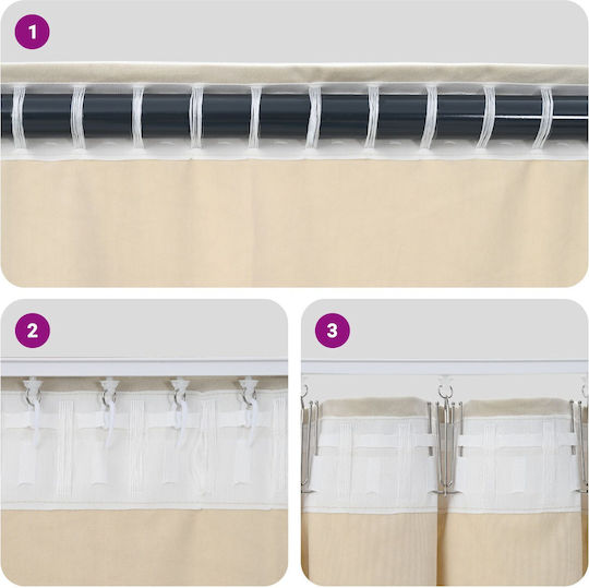 vidaXL Set Perdele Opace Cu Coafură Roz 140x225cm