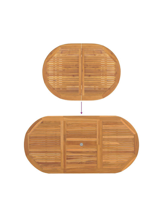 Set Sala De Mese Pentru Exterior 7 Piese Maro