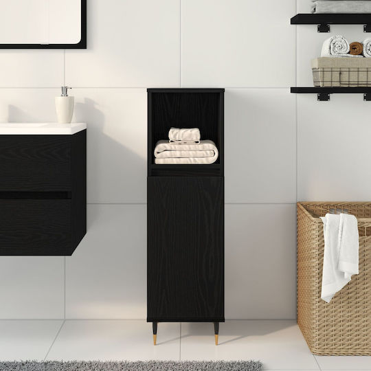 vidaXL Στήλη Μπάνιου Δαπέδου Μ30xΒ30xΥ100cm Δρυς