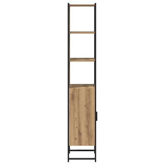 vidaXL Coloană pentru baie pentru pardoseală M33xB33xY185.5cm Stejar