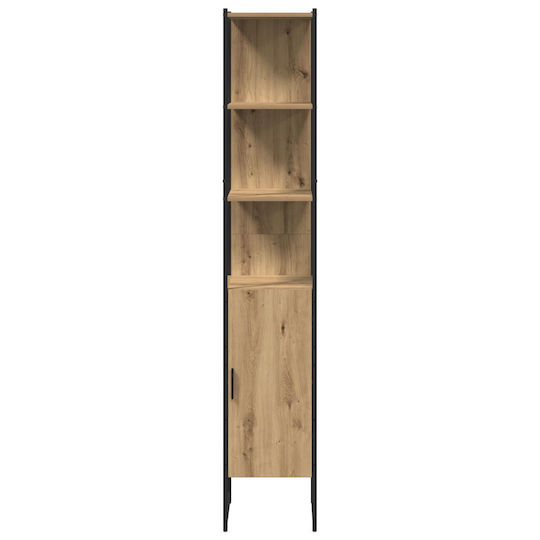 vidaXL Coloană pentru baie pentru pardoseală M33xB33xY185.5cm Stejar