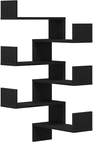 Corner Shelves Wall 2pcs 40x40x49.5cm Black Oak Corner Shelves Wall 2pcs 40x40x49.5cm Black Oak