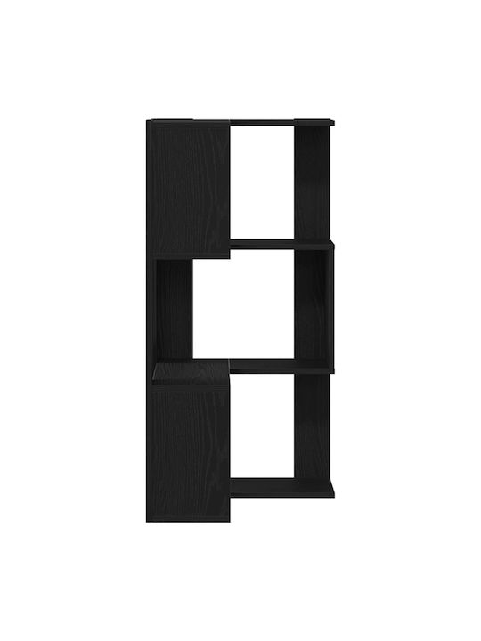 Corner Black Oak Bookcase 50x50x102 cm
