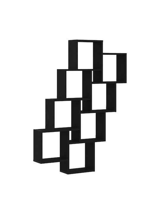 Ράφι Τοίχου Μαύρης Δρυς 90x15x119.5εκ.