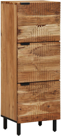 Dulap Vitrină pentru Sufragerie din Lemn Masiv de Salcâm 40x33x110 cm