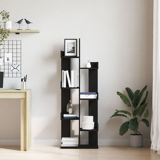 Bibliothek Schwarz Eiche 48x25.5x140cm