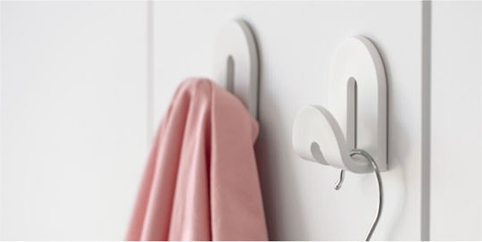 Inofix Single Wall-Mounted Bathroom Hook ​8x6.4cm Gray