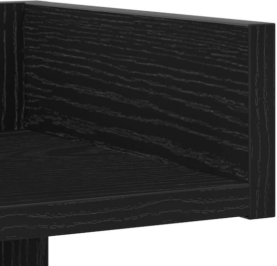 Bibliothek Schwarz Eiche 48x25.5x140cm