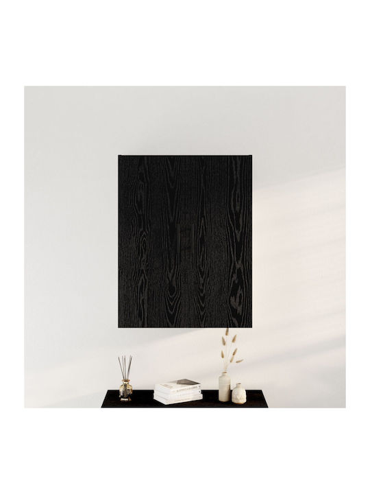 Wand Wohnzimmer Vitrine aus Massivholz Schwarz Eiche 69.5x34x90cm