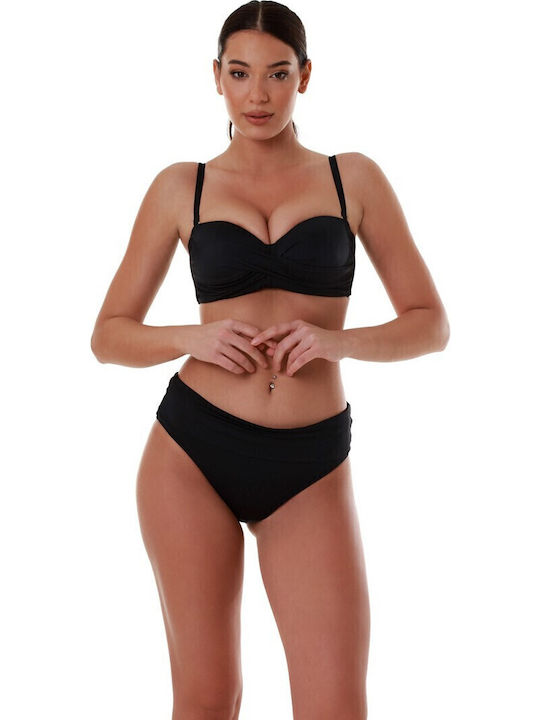 Strapless Bikinioberteil C Mit Polsterung Schwarz