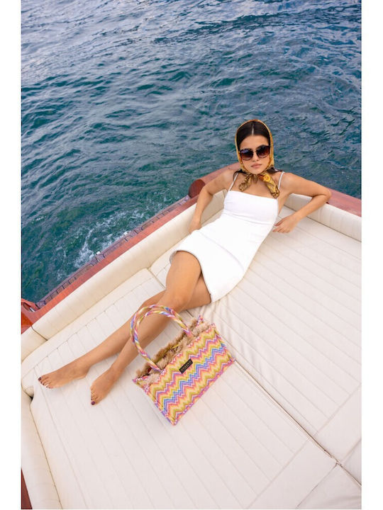 Sorena Handmade Cecilia Fabric Multicolour Beach Bag