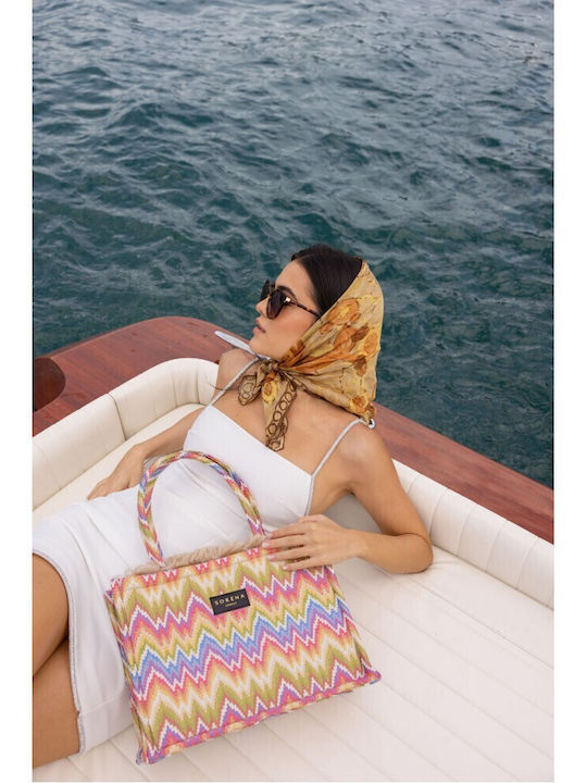 Sorena Handmade Cecilia Fabric Multicolour Beach Bag