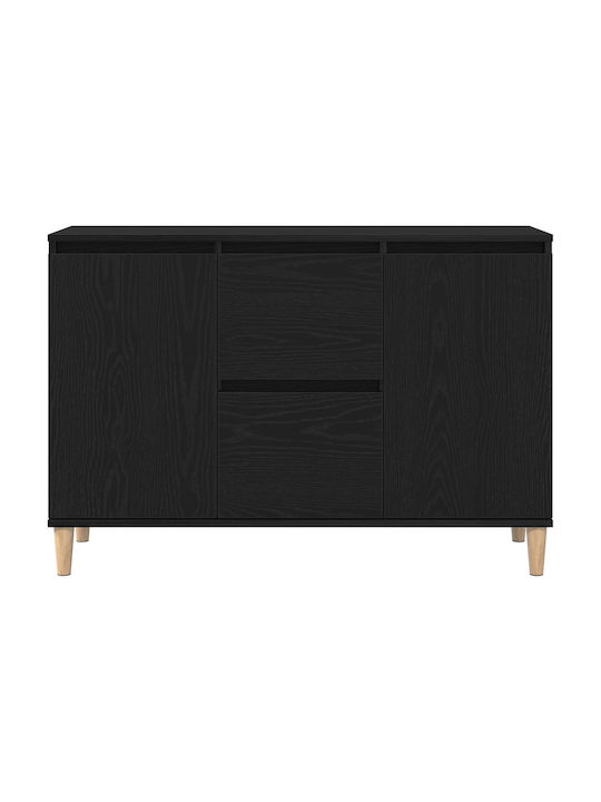 Μπουφές Ξύλινος Μαύρο 101x35x60cm