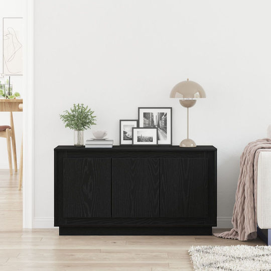Sideboard made of Wood Black Velvet-Black Metal 102x35x55cm