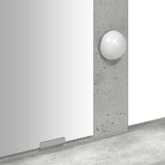 Bodenstehende Schminktisch Schlafzimmer Holz Grau Beton mit Spiegel 100x41x140cm