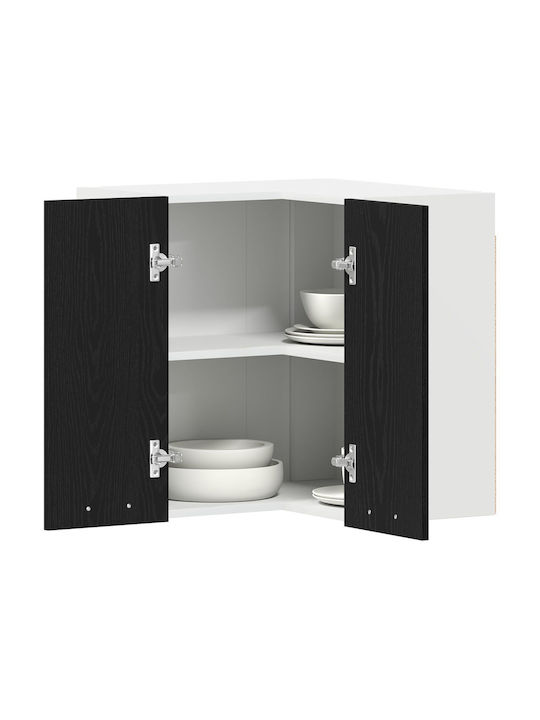 Eckschrank Boden Μαύρο Δρυς 57x57x60cm