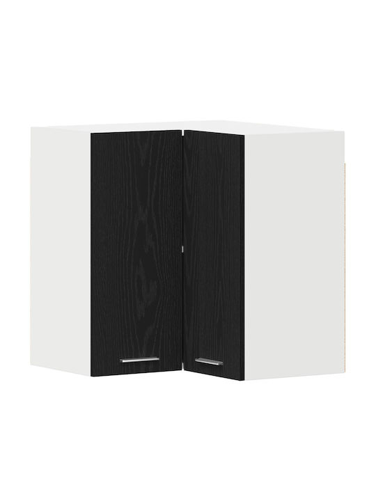 Eckschrank Boden Μαύρο Δρυς 57x57x60cm
