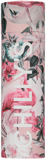 Chilly's Tropical Μπουκάλι Θερμός Ανοξείδωτο BPA Free 500ml Tropical Flamingo Flamingo