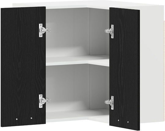 Dulap de Colț pardoseală Μαύρο Δρυς 57x57x60buc