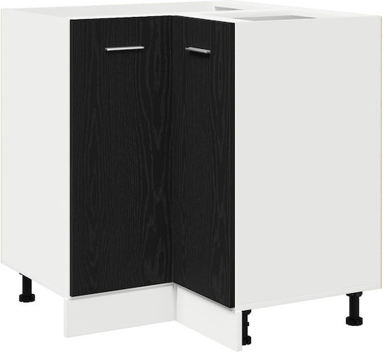 Corner Cabinet Floor Black Oak 75.5x75.5x81.5cm