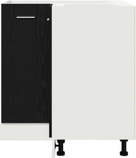 Corner Cabinet Floor Black Oak 75.5x75.5x81.5cm