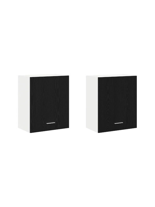 Kitchen Cabinet Set Wall & Floor Μαύρη Δρυς 100x31x60cm