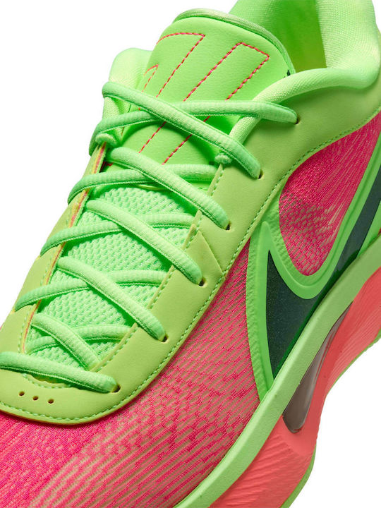 Giannis Freak 6 Niedrig Basketballschuhe Lime Blast / Metallic Silver / Hyper Pink