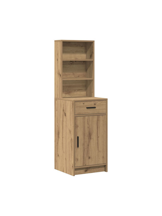 Bodenstehende Schminktisch aus Massivholz Braun mit Spiegel 50x41x135cm