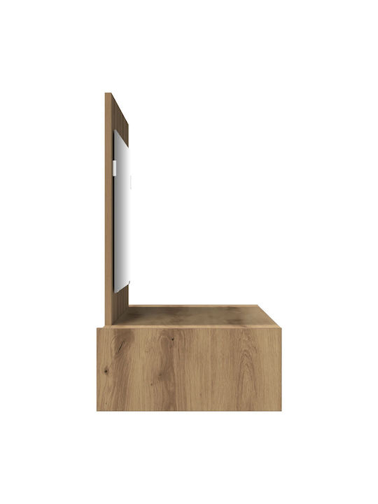 Wooden Makeup Dressing Table Oak with Mirror 100x40x70cm