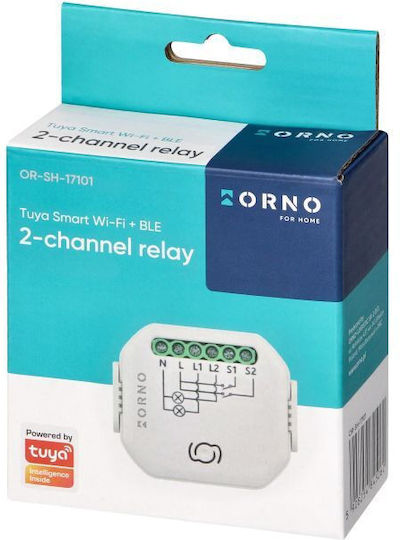 Orno Intelligenter Schalter 2 Kanäle Wi-Fi & Bluetooth