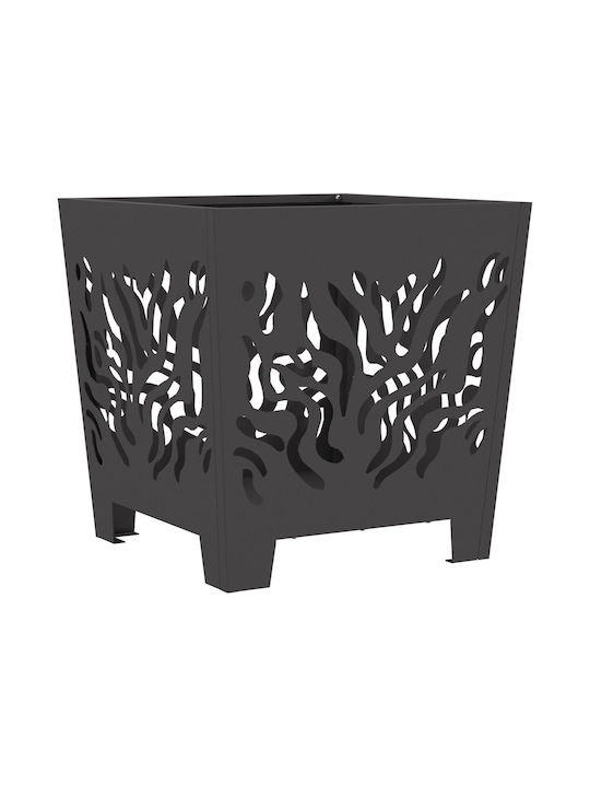 vidaXL Firepit Black 40x40x40cm
