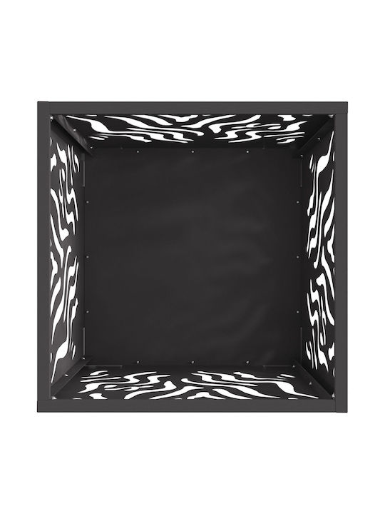vidaXL Firepit Black 40x40x40cm