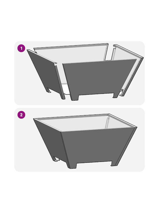 vidaXL Τζάκι Εξωτερικού Χώρου Μεταλλικό Καφέ 60x60x30cm