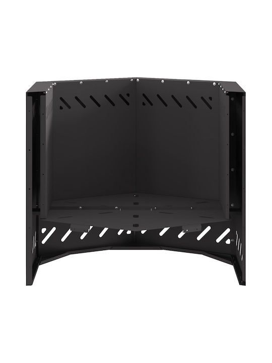 vidaXL Τζάκι Εσωτερικού Χώρου Μεταλλικό Γκρι 58x58x51cm