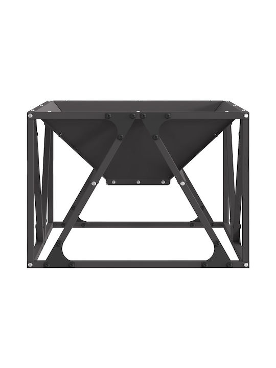 vidaXL Τζάκι Εξωτερικού Χώρου Μεταλλικό Μαύρο 50x50x35cm