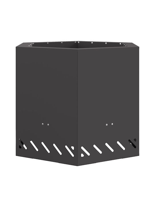 vidaXL Τζάκι Εσωτερικού Χώρου Μεταλλικό Γκρι 58x58x51cm