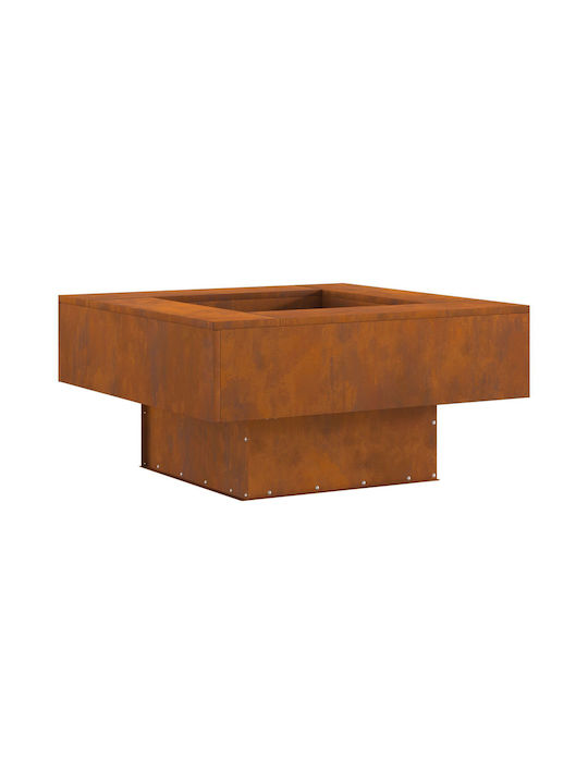 vidaXL Focar În aer liber din metal Maro 80x80x40cm