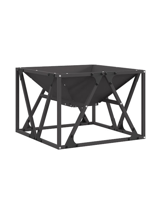 vidaXL Τζάκι Εξωτερικού Χώρου Μεταλλικό Μαύρο 50x50x35cm