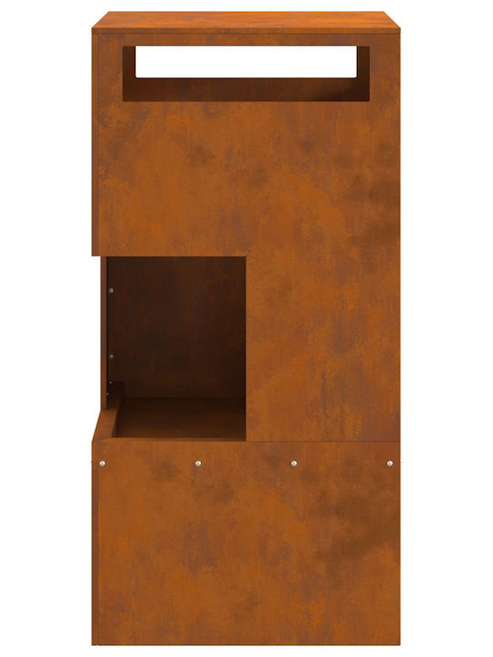 vidaXL Kamin Draußen Metallisch Gray 50x50x100cm