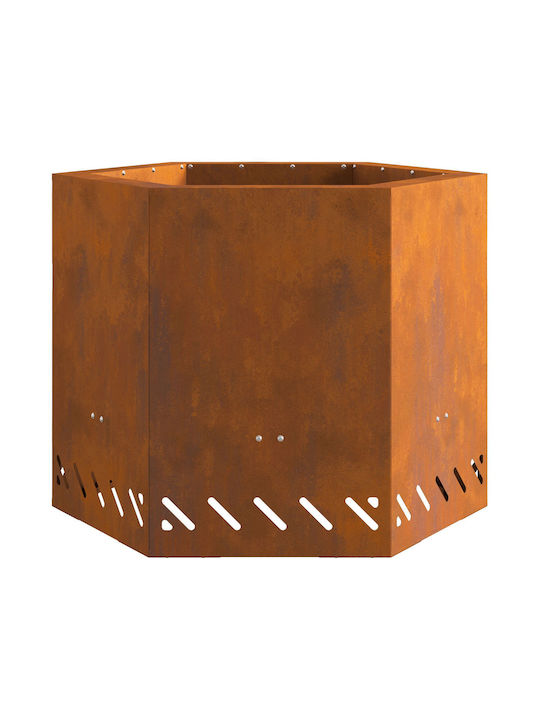 vidaXL Kamin Draußen Metallisch Gray 58x58x51cm
