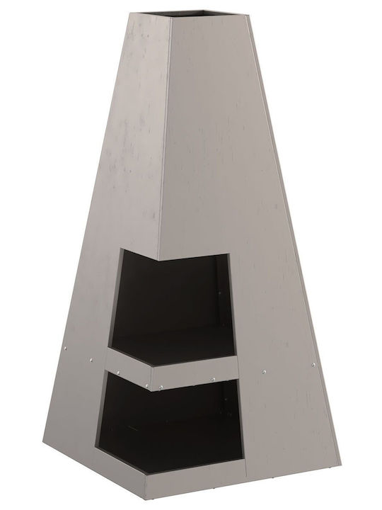 vidaXL Focar Interior din metal Maro 50x50x100cm