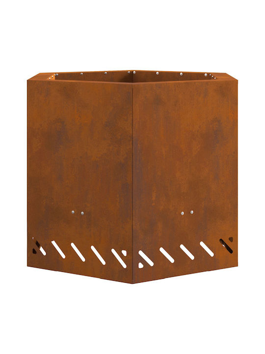 vidaXL Kamin Draußen Metallisch Gray 58x58x51cm