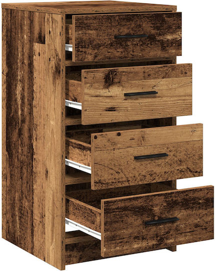 Office Drawer Made of Solid Wood Natural 40x41x75cm