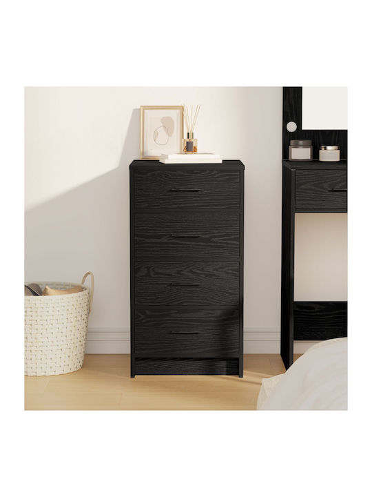 Συρταριέρα Γραφείου Ξύλινη Μαύρη Δρύς 40x41x75cm