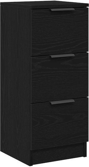 Sertar De Birou Din Lemn Negru 30x30x70cm