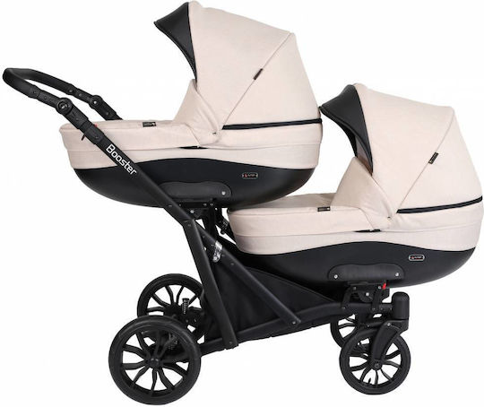 Kunert Booster Adjustable Double Stroller Suitable for Newborn Beige 19.2kg