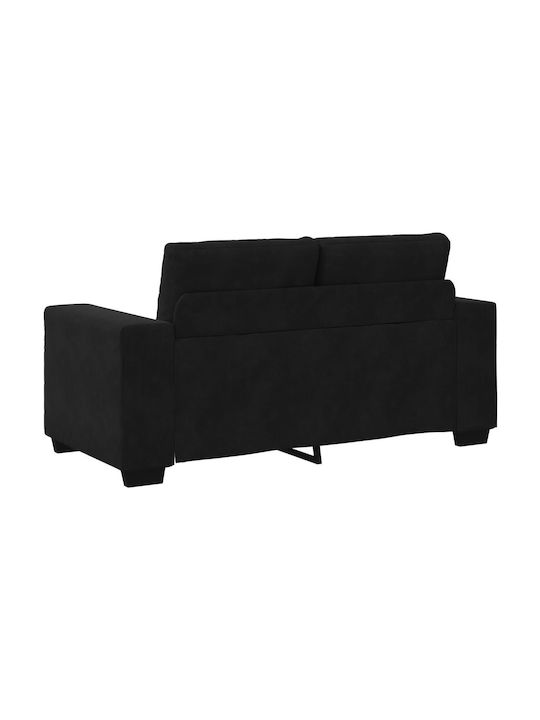 Living Room Furniture Set 3-Seater & 2-Seater & Armchair Black