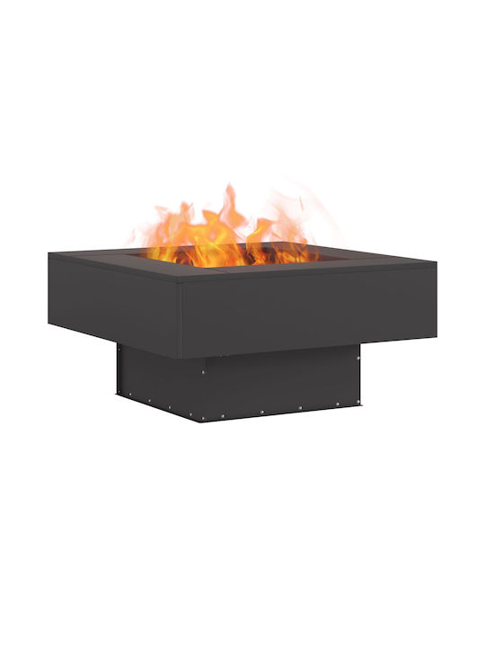 vidaXL Focar În aer liber din metal Negru 80x80x40cm